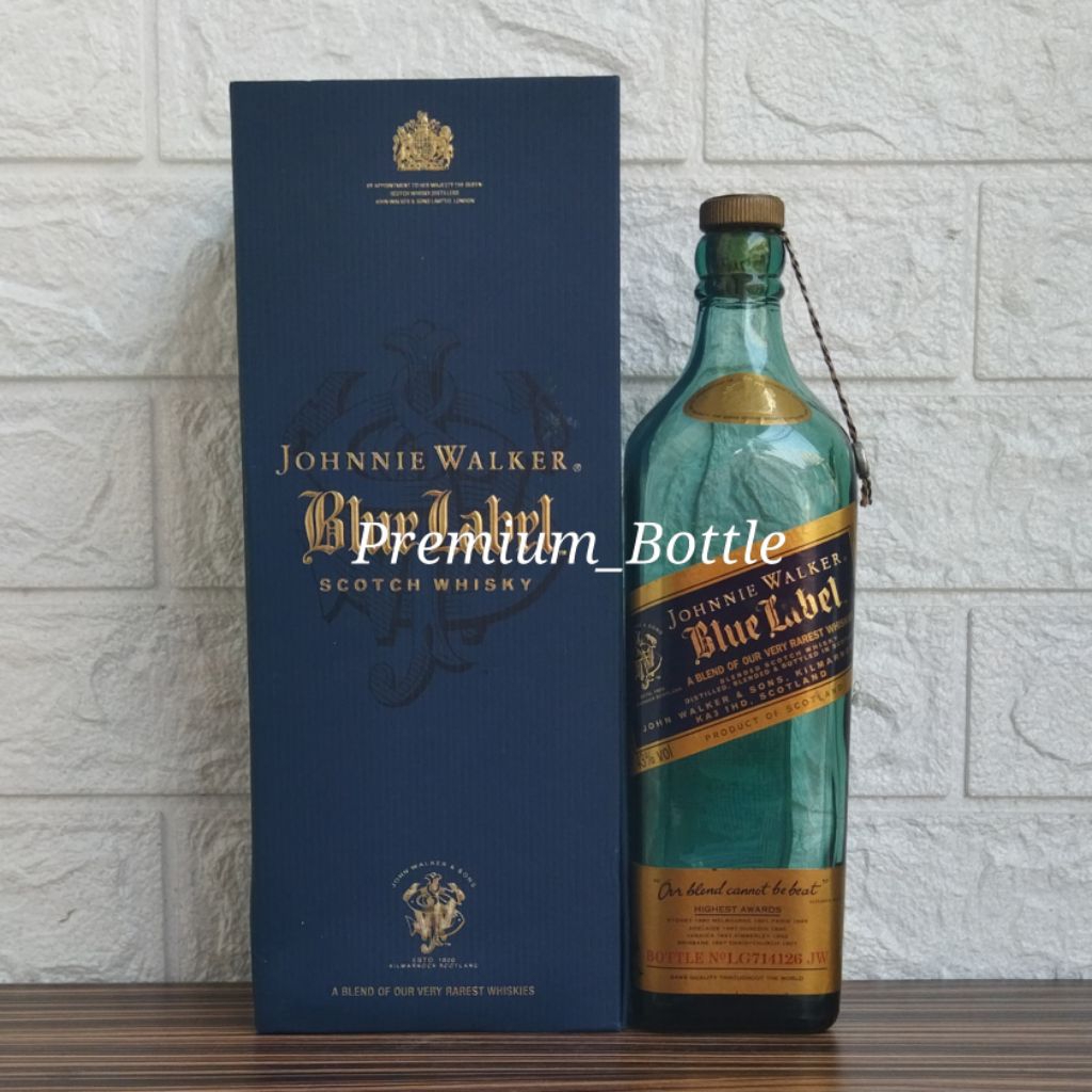 Botol Kosong JW Blue Label Old 750ml + Box