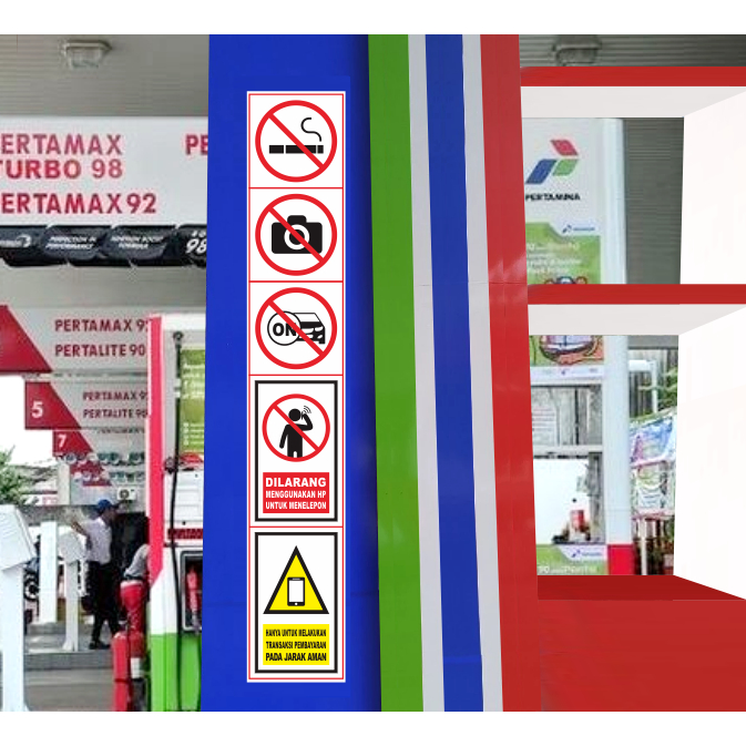 

STAR++ STICKER VINYL PREMIUM LARANGAN SPBU TIANG DISPENSER SPBU PERTAMINA