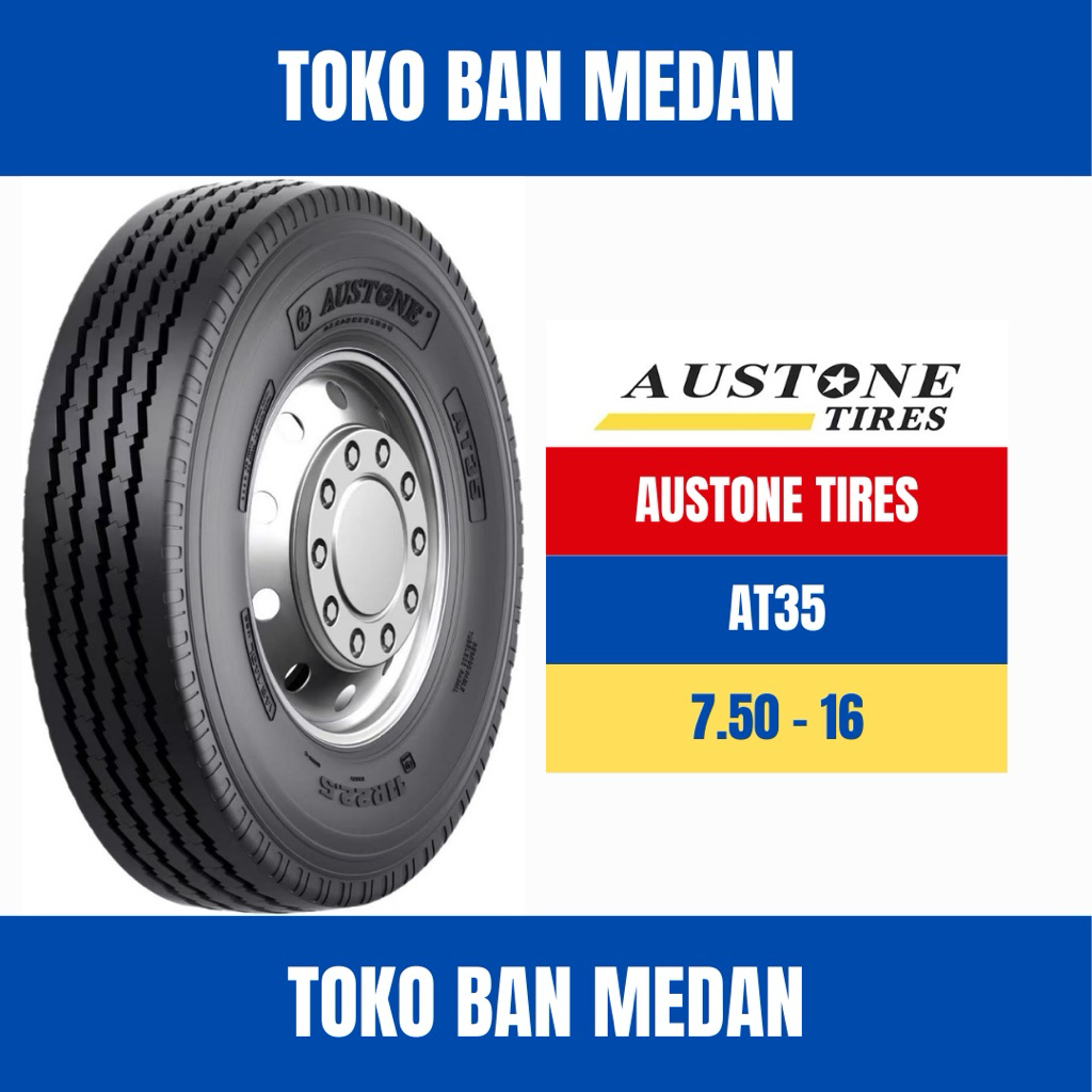 BAN TRUK AUSTONE AT35 750 R16 16 KAWAT ( KOMPLIT BAN DALAM DAN SELENDANG )