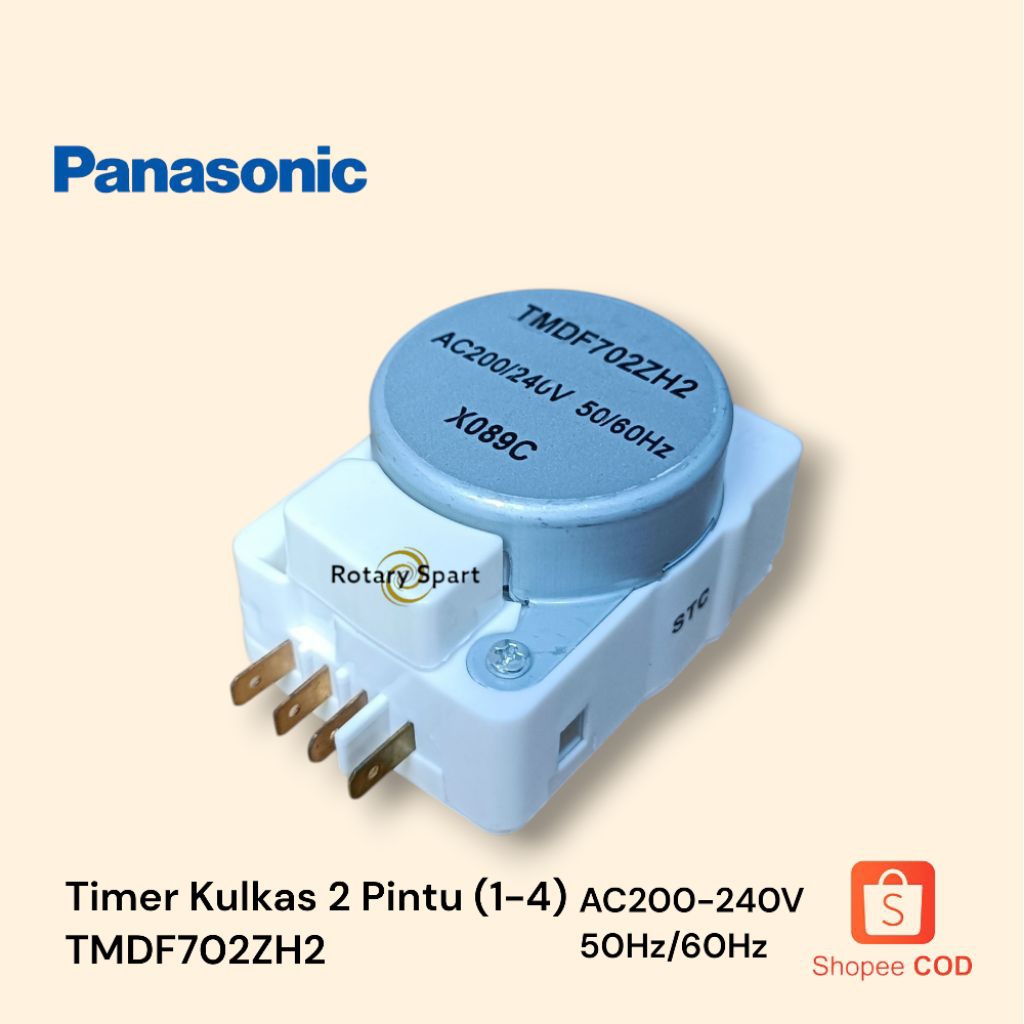 Timer Kulkas Panasonic 2 pintu (1-4) Kode part TMDF702ZH2 AC200/240V