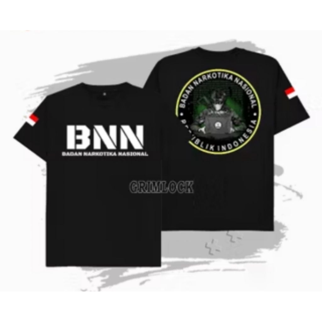 KAOS HITAM  BADAN NARKOTIKA NASIONAL -Baju polisi Pria Keren