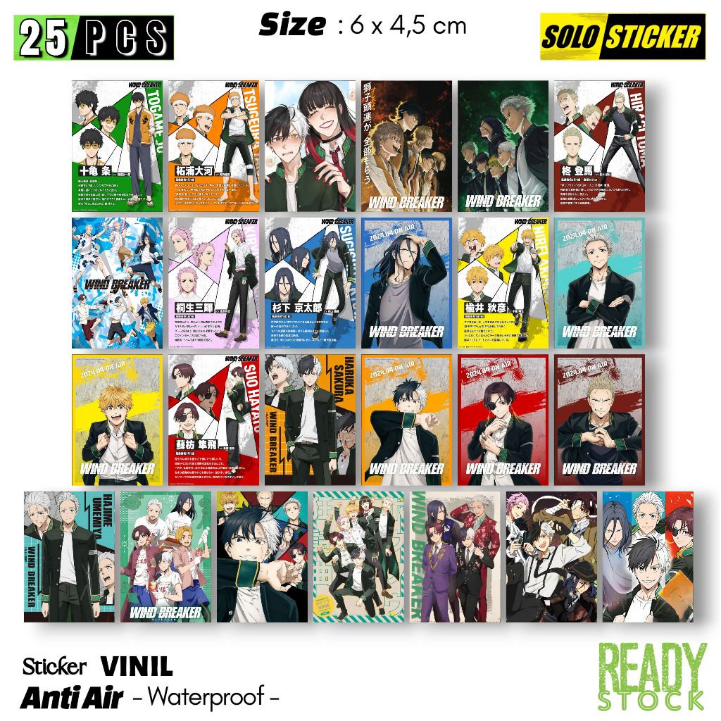 

Sticker Vinil Wind Breaker Waterproof Sticker Laptop Paper Stationery Tumbler Koper Diary Notebook