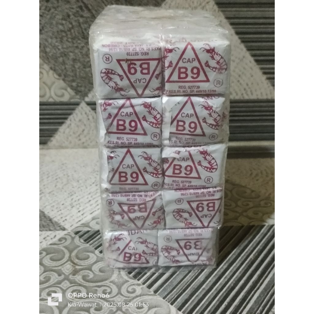 

Terasi Udang Cap B 9 Khas Cirebon Harga 1 pak isi 10 pcs