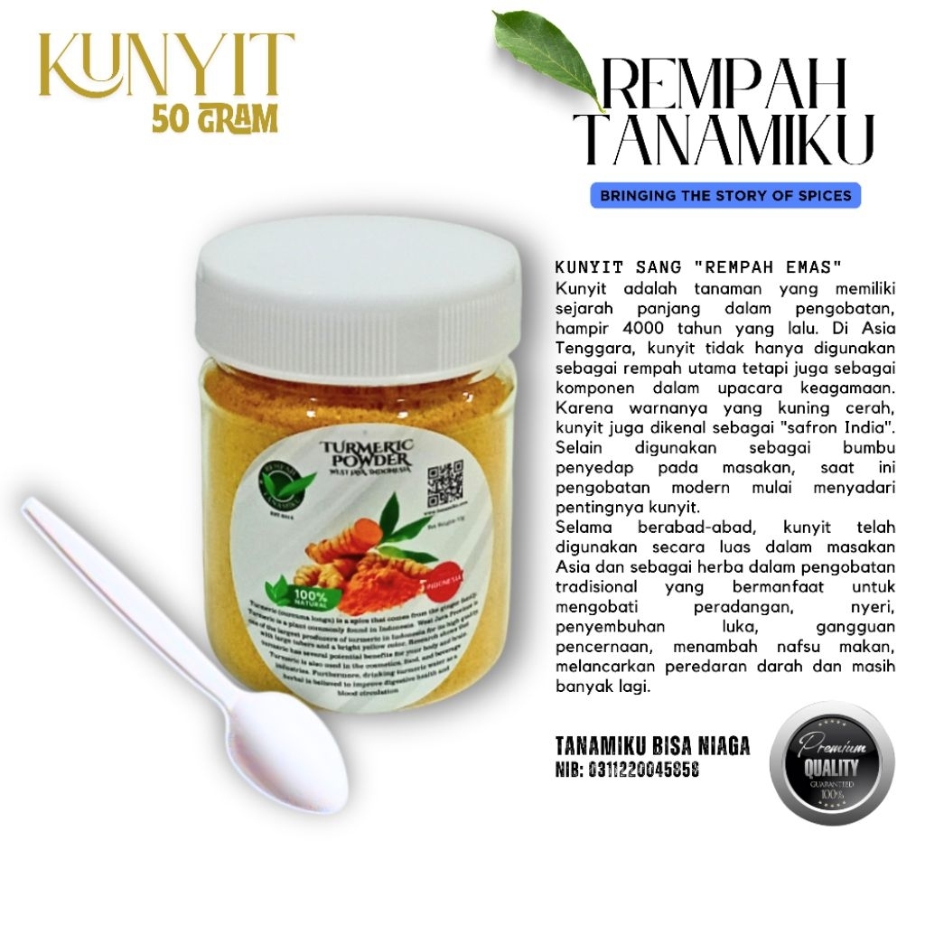 

Kunyit Bubuk Bumbu Dapur 50 gram