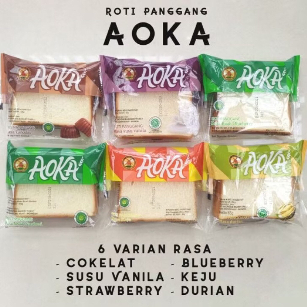 

Aoka Roti Panggang aneka rasa Termurah!!