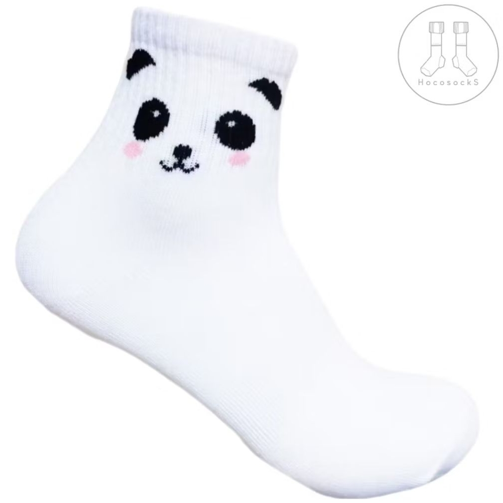 Kaos Kaki Oldschool Pendek Motif Panda