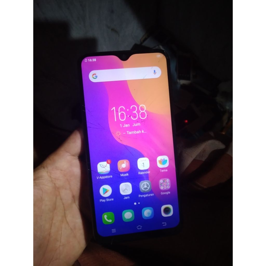 hp Vivo y93 ram 3/32 minus layar retak sentuh joss