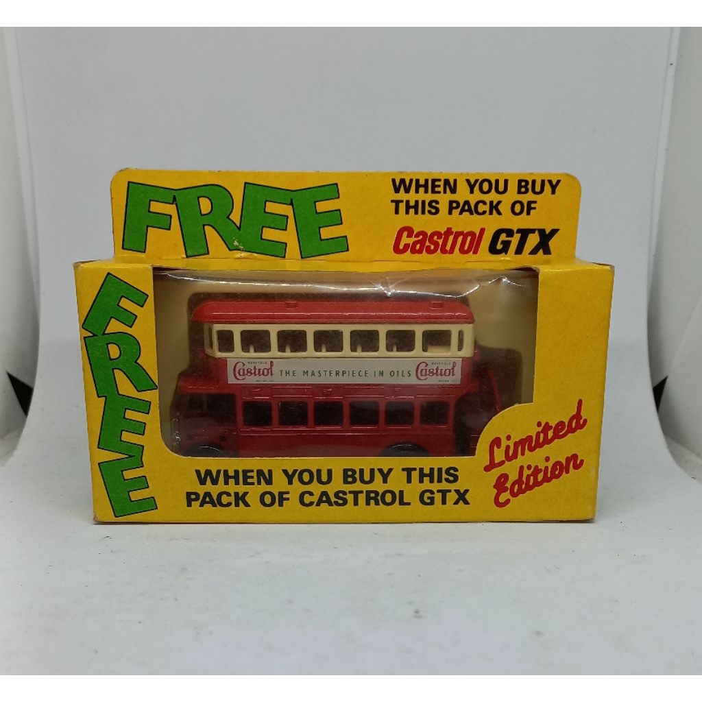lledo 1932 aec regent double decker bus castrol gtx 1/76 diecast (t)
