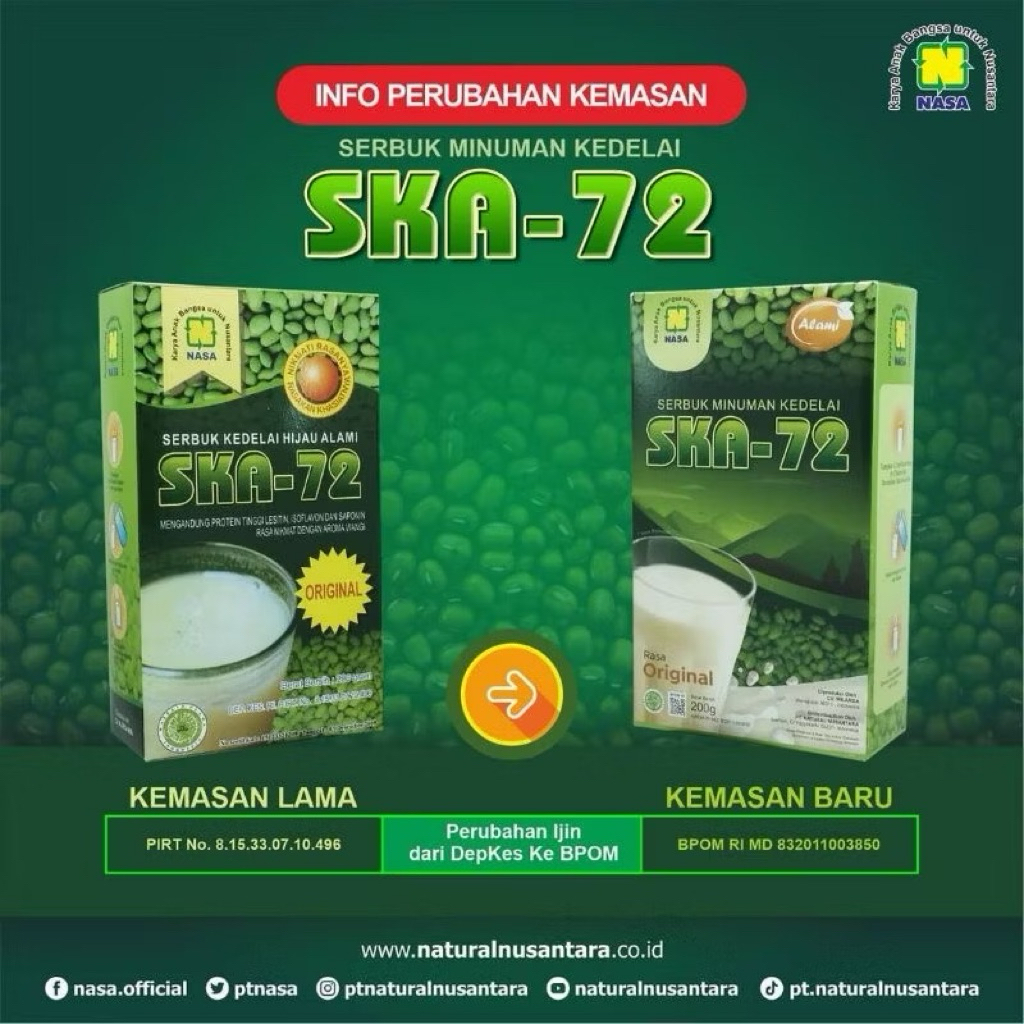 

Ska-72 serbuk kedelai hijau alami