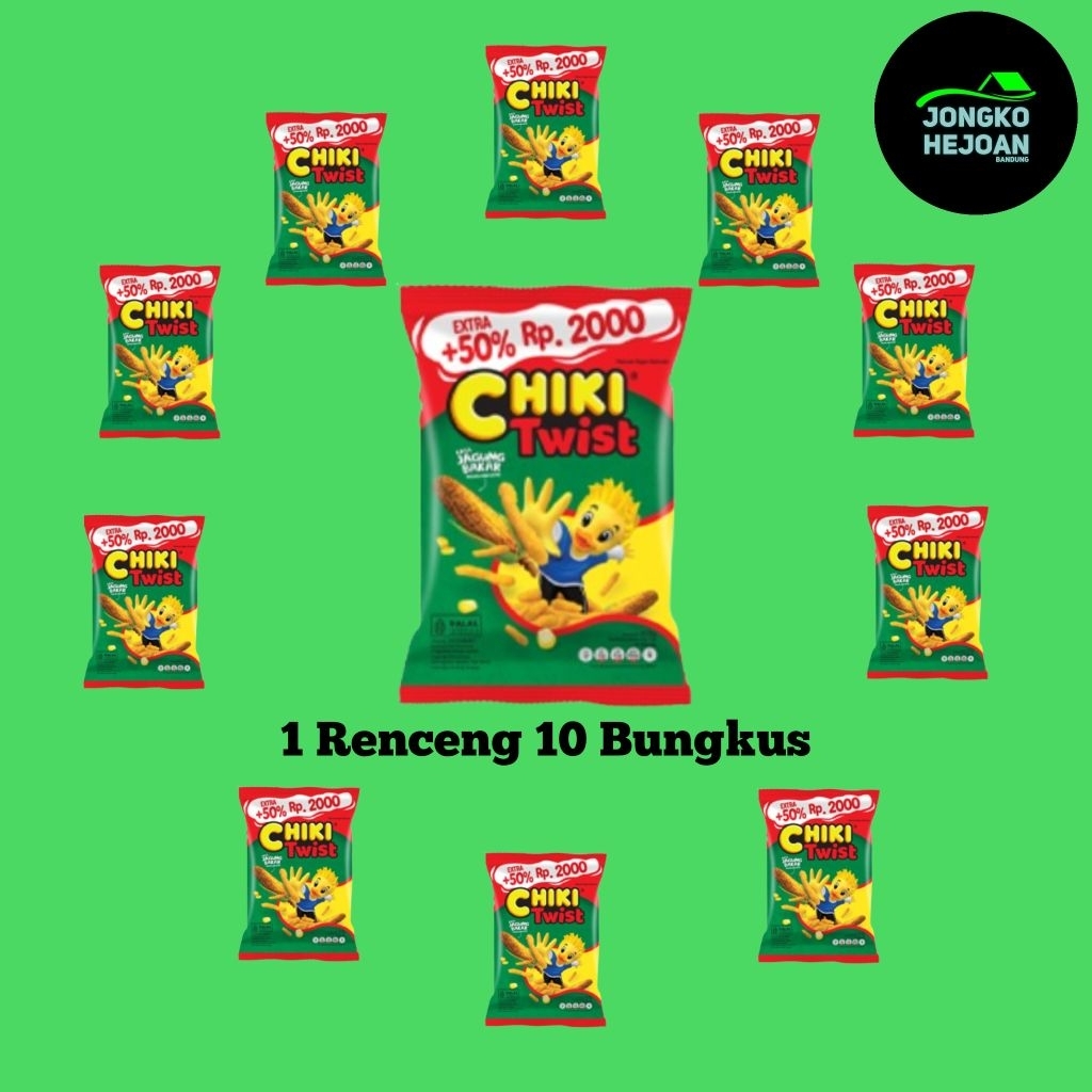 

Chiki Twist Roasted Corn 22,5gr 1 Renceng 10 Bungkus