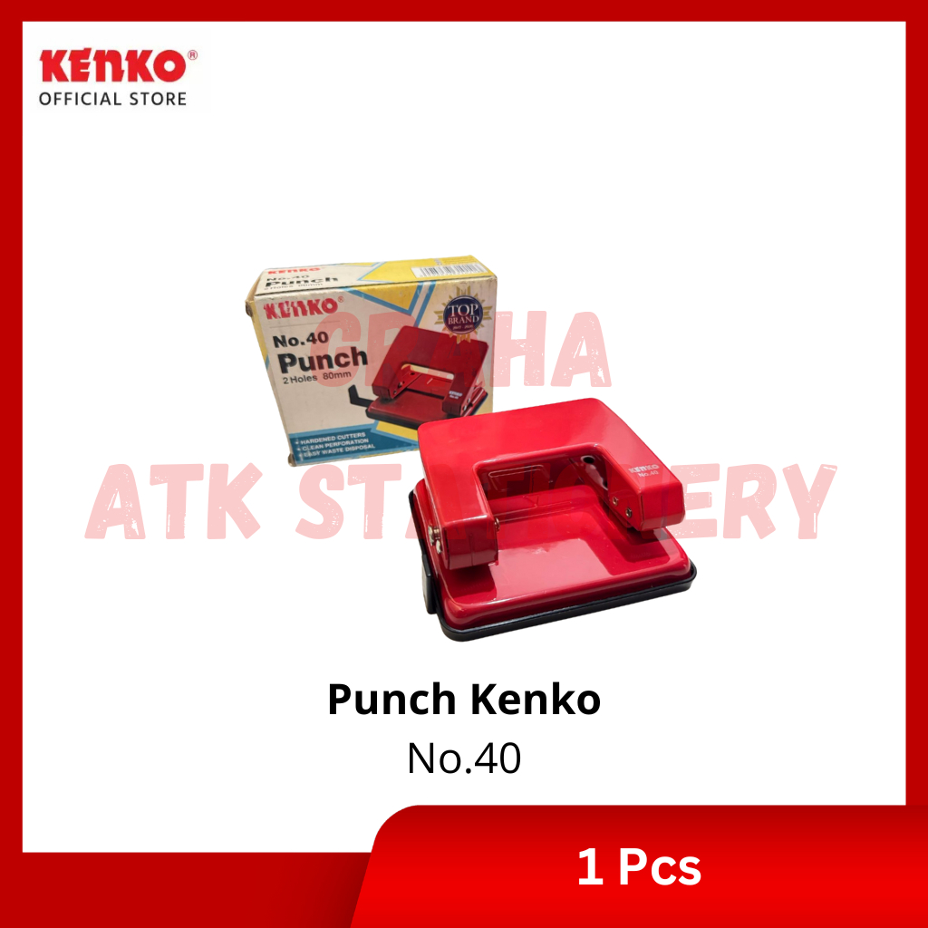 

[1 Pcs] Punch Kenko No.40 / Pembolong Kertas Dua Lobang Kenko No.40