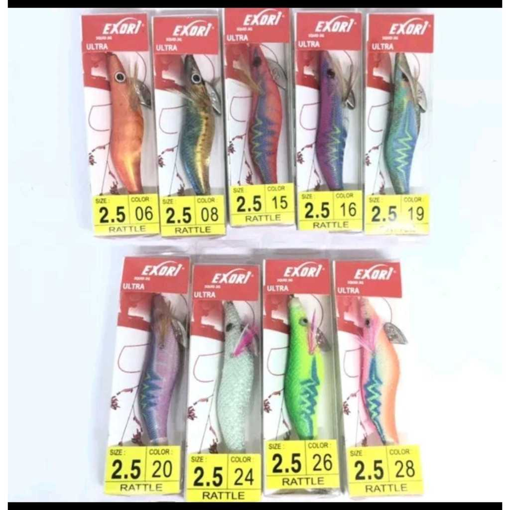 UMPAN CUMI SQUID JIG ULTRA RATTLE EXORI 2.5 / 3.0