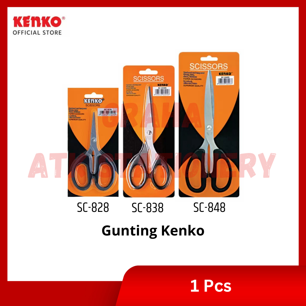 

[1 Pcs] Gunting Kenko Kecil Sedang Besar SC-828 SC-838 SC-848 / Scissor Kenko SC-828 SC-838 SC-848