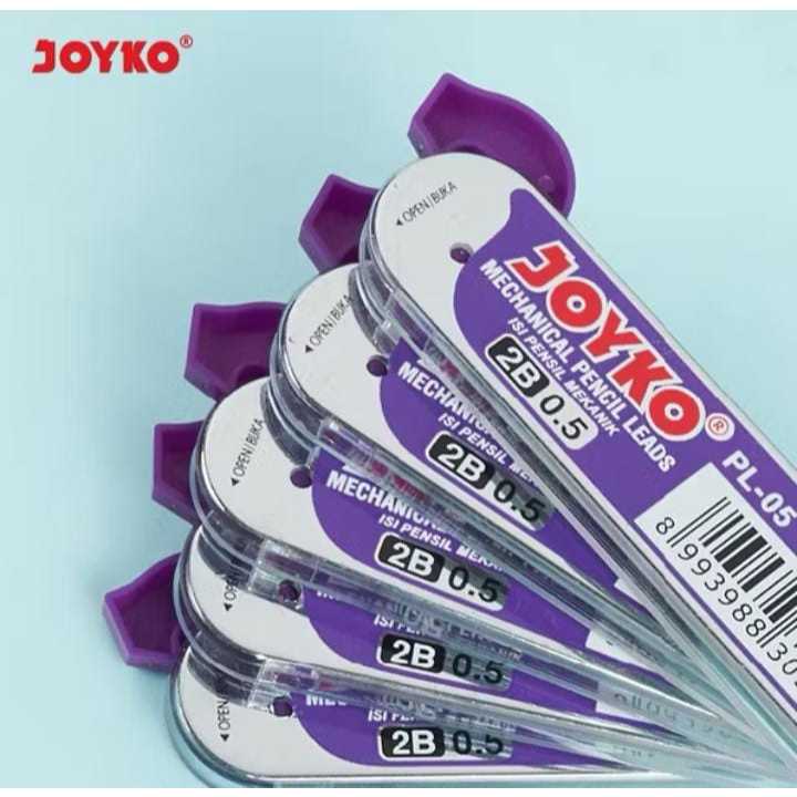 

( 1 PACK ) Pencil Lead Isi Pensil Mekanik PL-05 2B 0.5 mm JOYKO 1 PACK ISI 12 TUBE