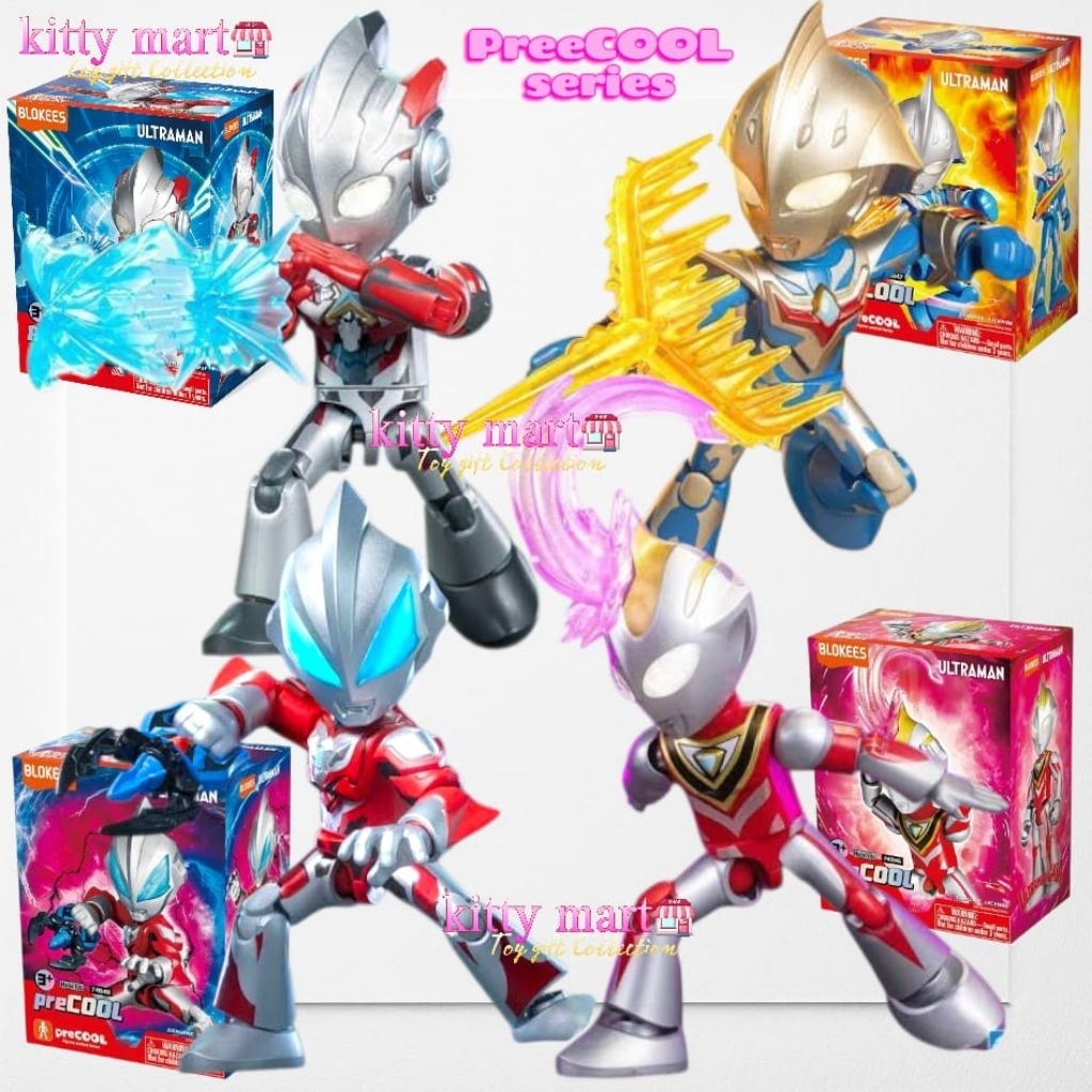 Mainan Blokees Ultraman Precool Series Ultraman Geed Gaia Nexus Blue Ultraman X