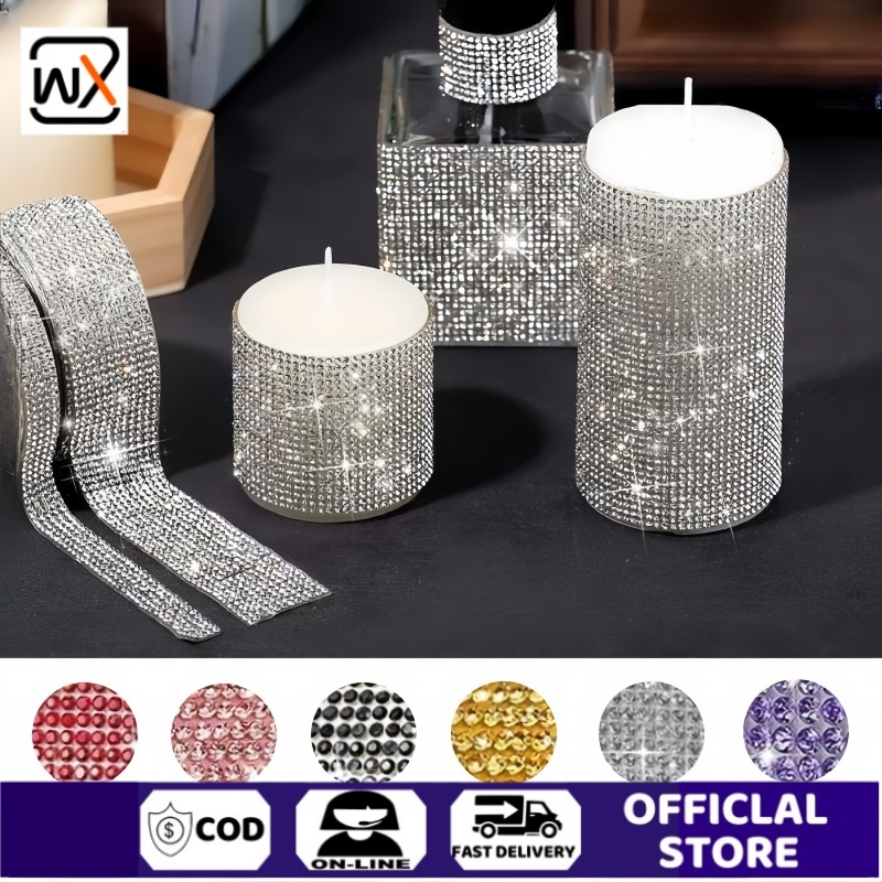 

90cm Rhinestone Sticker Bling Bling Sticker Kristal Berlian Crystal Sticker Diamond Sticker Untuk Dekorasi Hadiah