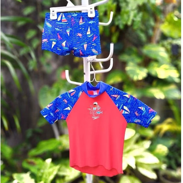 Baju Celana Renang Speedo Anak Digi SS Rash Top Set JM Original