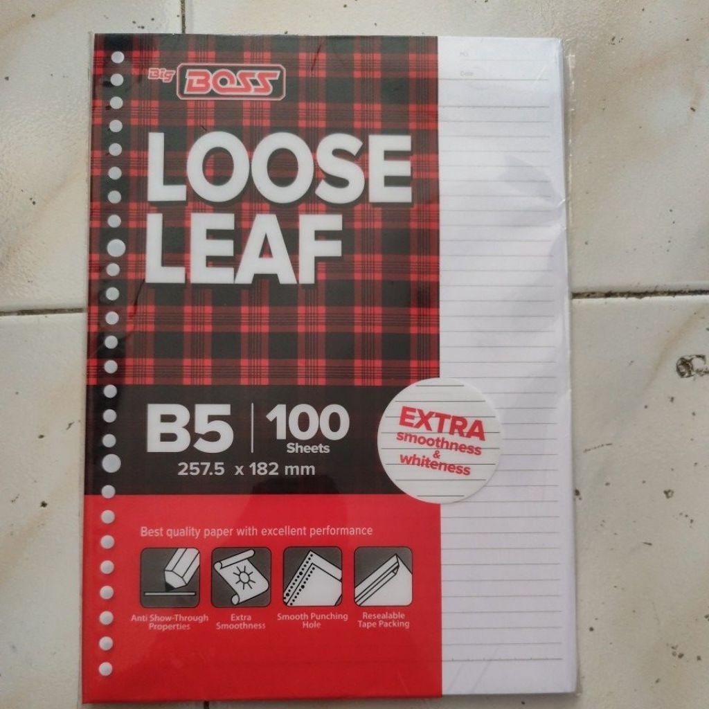 

Loos leaf ukuran B5 1 pak isi 100
