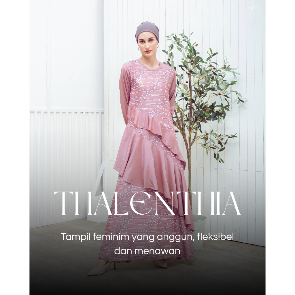 TUZKA - Thalenthia Dress Batik Modern Wanita Bahan Silk Semi-sutra