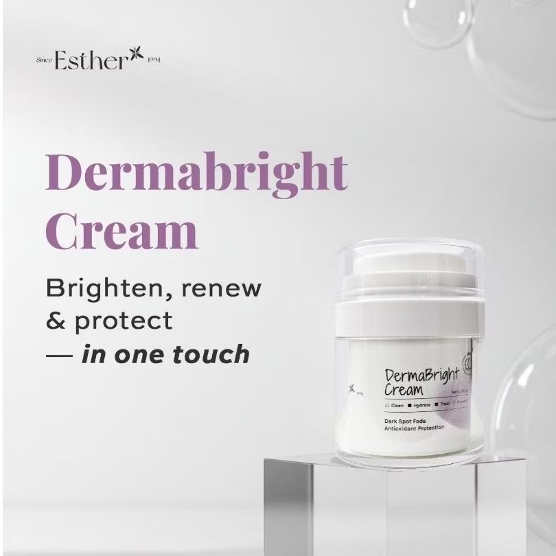 Esther Dermabright Cream 30gr - Cream Vitamin C Niacinamide Brightening Mencerahkan Cream Flek Hitam