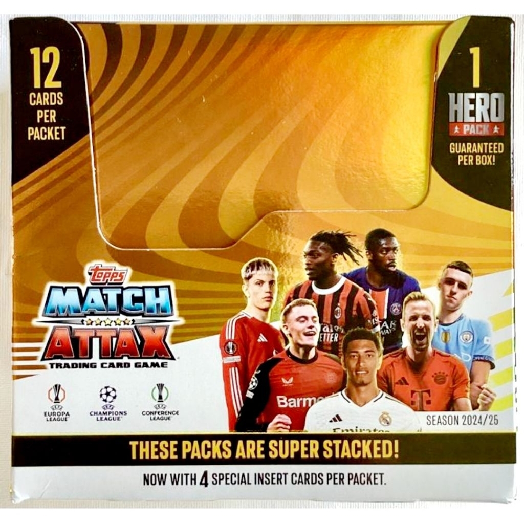 2024/2025 Topps Match Attax Champions League Season 24/25 Trading Card Game Booster Box (24 Packs, 2