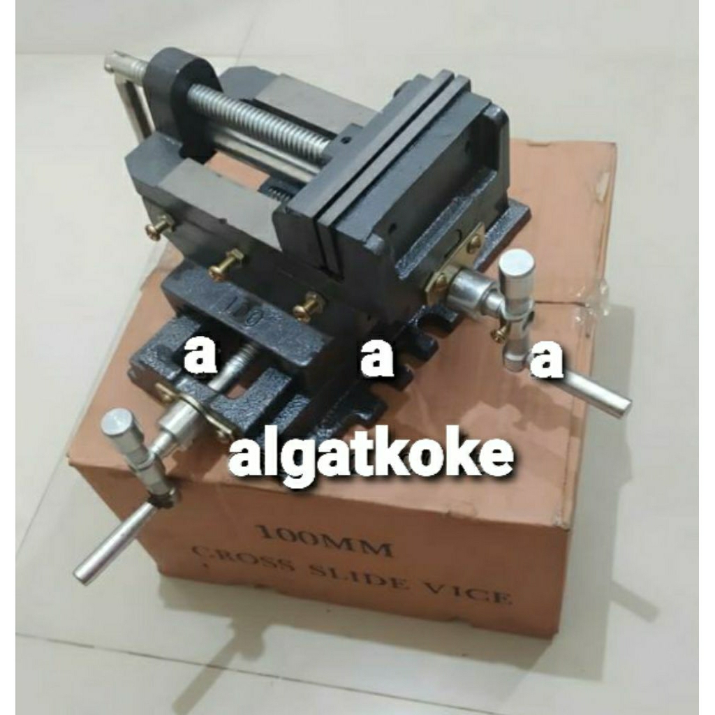 ragum catok silang ukuran 4" alat penjepit besi