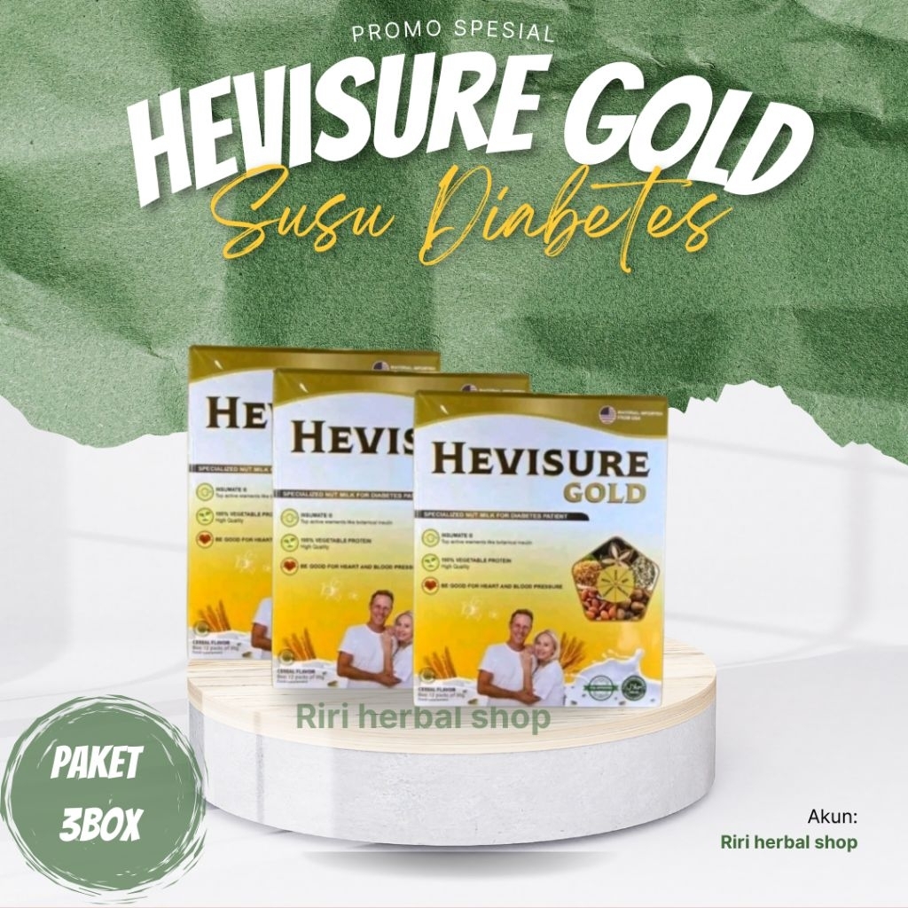 

3BOX HEVISURE GOLD ORIGINAL SUSU BUBUK MENGATASI DEABETES DAN KENCING MANIS BPOM