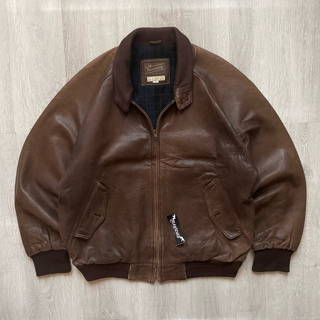 Browning Vintage Harrington Genuine Leather Jacket