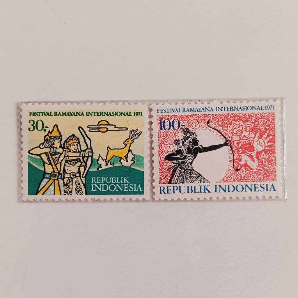 

(OG) Perangko Indonesia 1971 Festival Ramayana Internasional Set Lengkap 2 pcs Mint