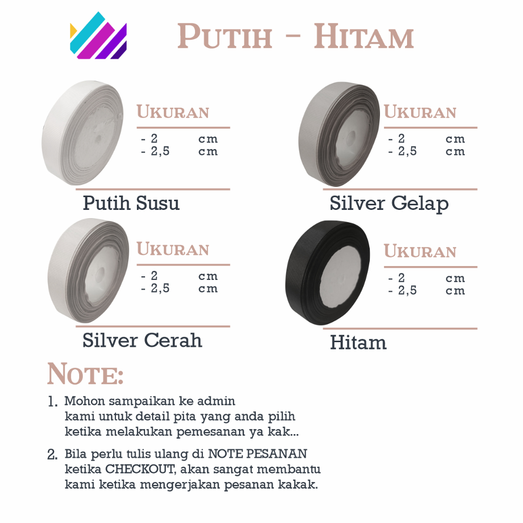 

Pita Grossgrain Sablon Murah Ukuran 2cm dan 2,5cm | Pelengkap Kemasan Hadiah, Box, Hampers, Buket Bunga, dll.