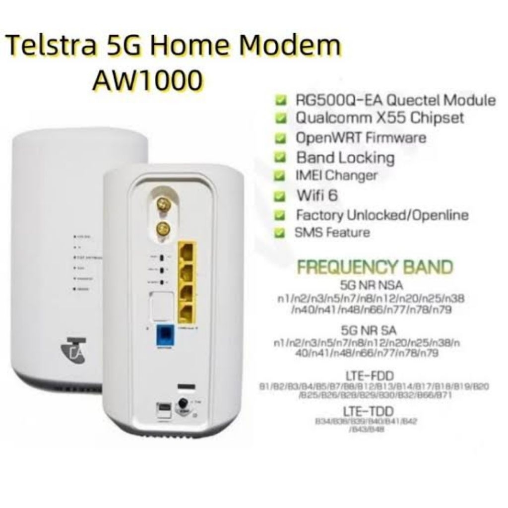 Arcadyan Telstra 5G Home Modem AW1000 Wifi 6 Unlock