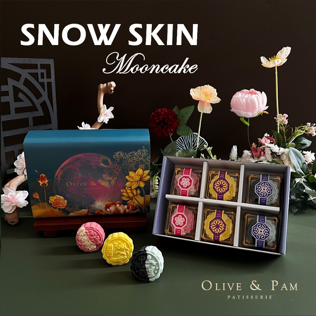 

Olive and Pam Snowskin Mooncake / Kue Bulan Mochi Es Krim