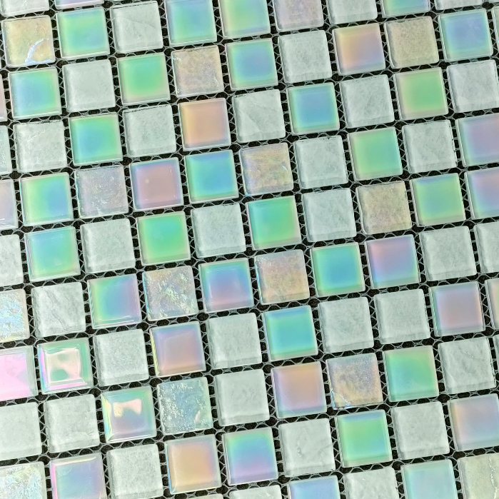 Keramik Mosaic Tiles  Dinding Backsplash, Kamar Mandi, Wall Decoration  Venus Tiles  Neo Rainbow Whi