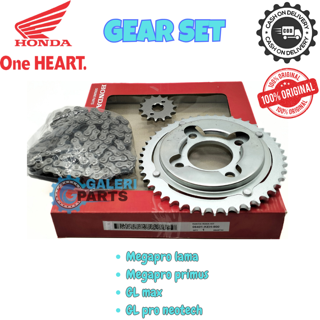 ORIGINAL GEARSET HONDA KEH MOTOR MEGA PRO LAMA MEGA PRO PRIMUS GL MAX GL PRO NEOTECH GIR SET ORISINI