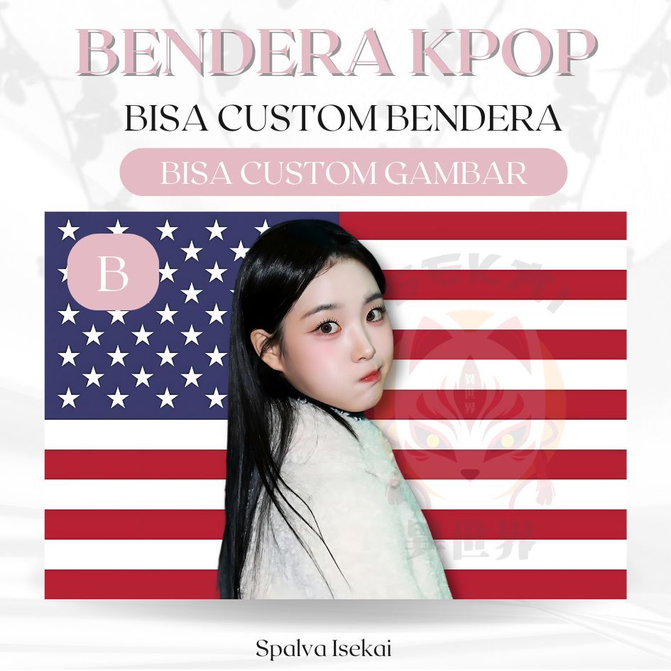 Bendera AMERIKA KPOP JIYEON TRIPLES / POSTER KPOP / BENDERA KPOP Ji Suhyeon / KPOP Tapestry / Tapest