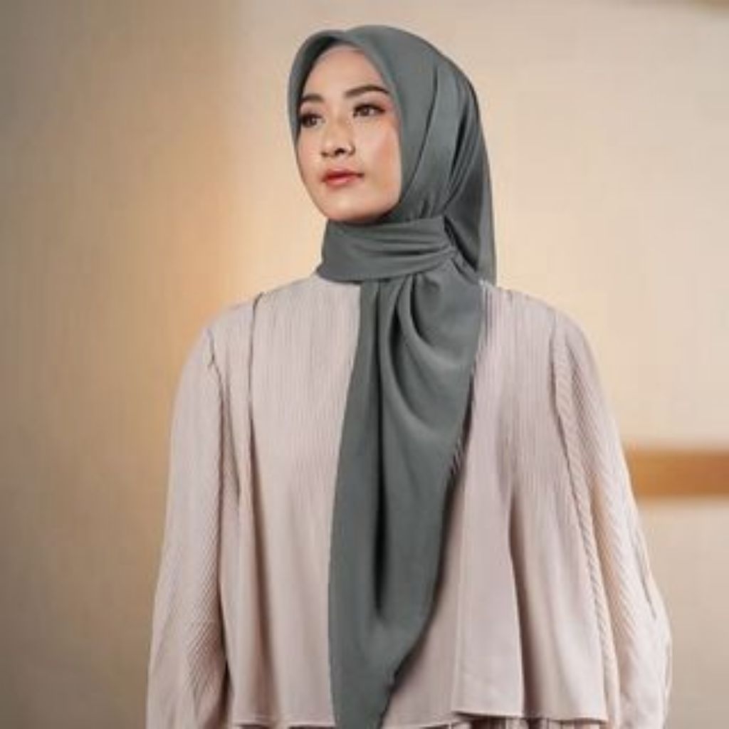 Napocut - jilbab paris jepang original polos - warna gray