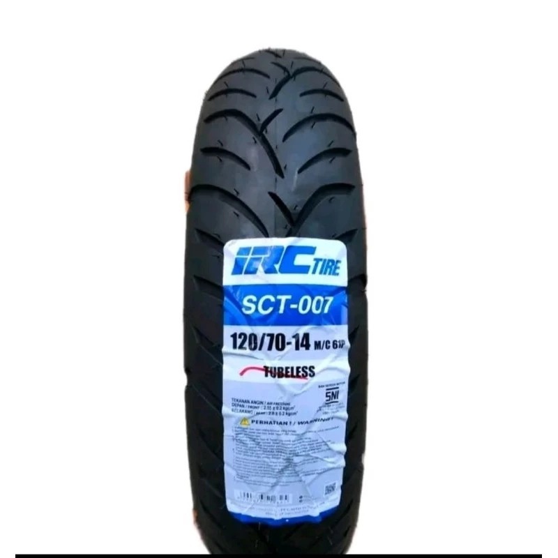 BAN LUAR IRC TUBLES SCT-007 120/70-14 BAN BELAKANG PCX 150 OLD VARIO 160 VARIO 125 IRC TUBLES ORIGIN