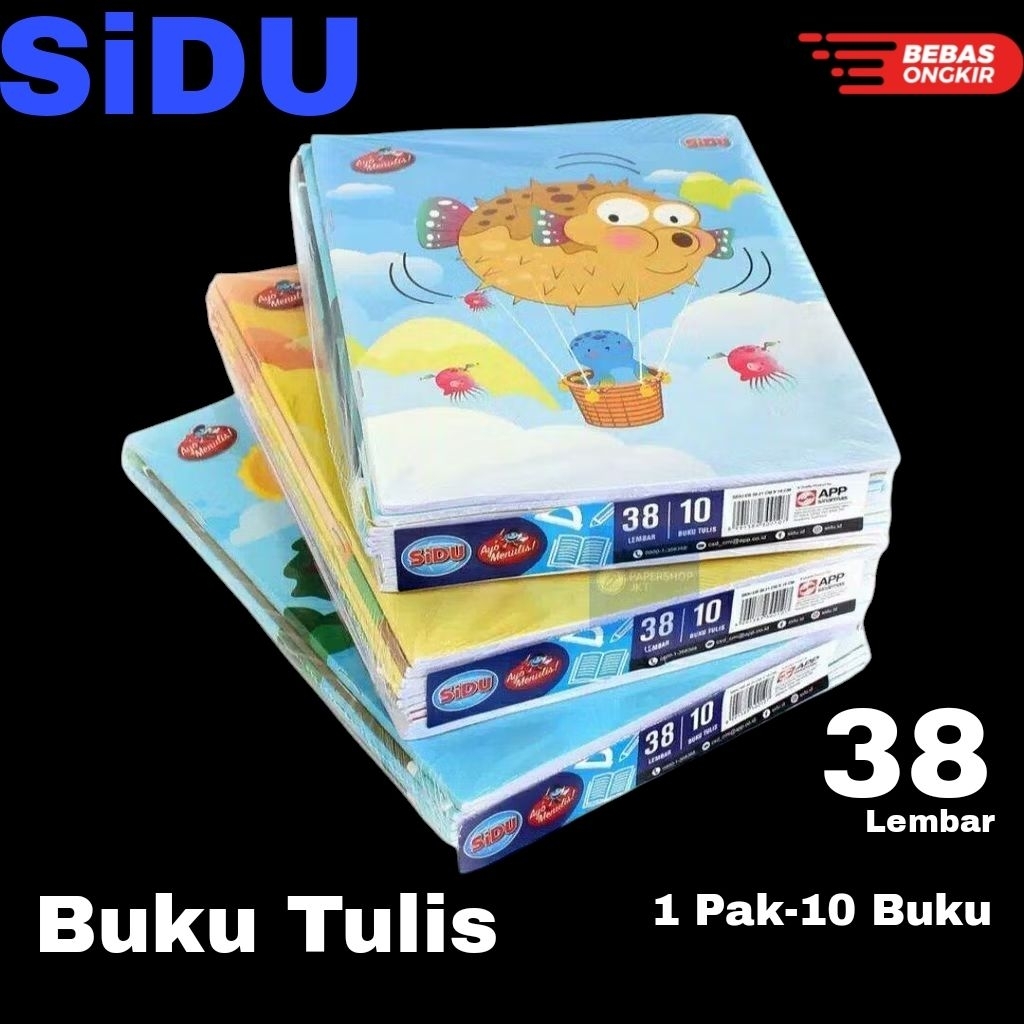 

BUKU TULIS SIDU/ISI 38 LEMBAR/1PAK -10 BUKU