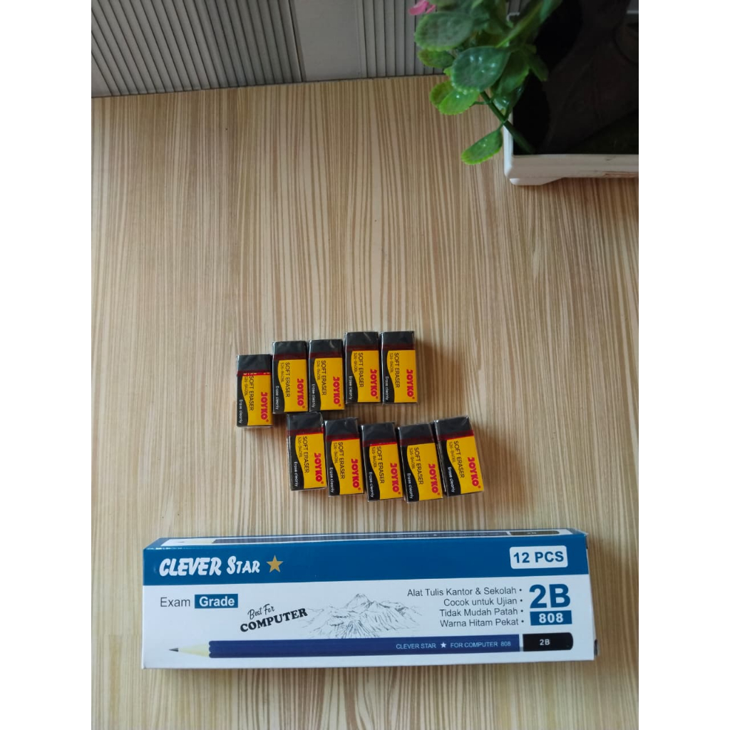 

PENSIL CLEVER STAR 1 PACK + PENGHAPUS JOYKO 10 PCS