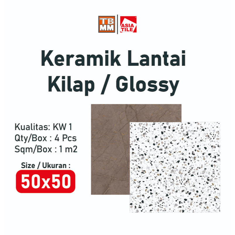 ASIA TILE KERAMIK LANTAI 50x50 KILAP