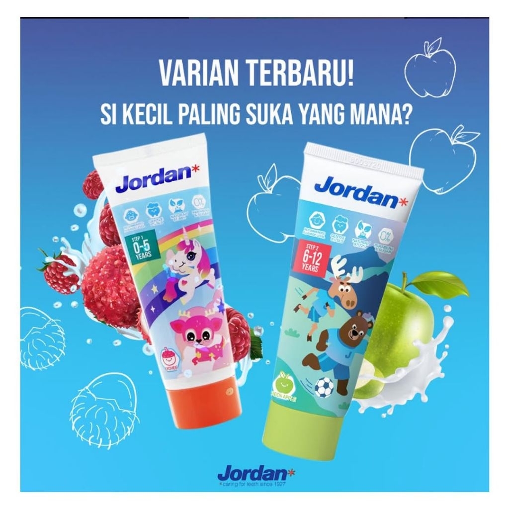 Toothpaste jordan step 1 0-5 tahun/Pasta gigi jordan step 1