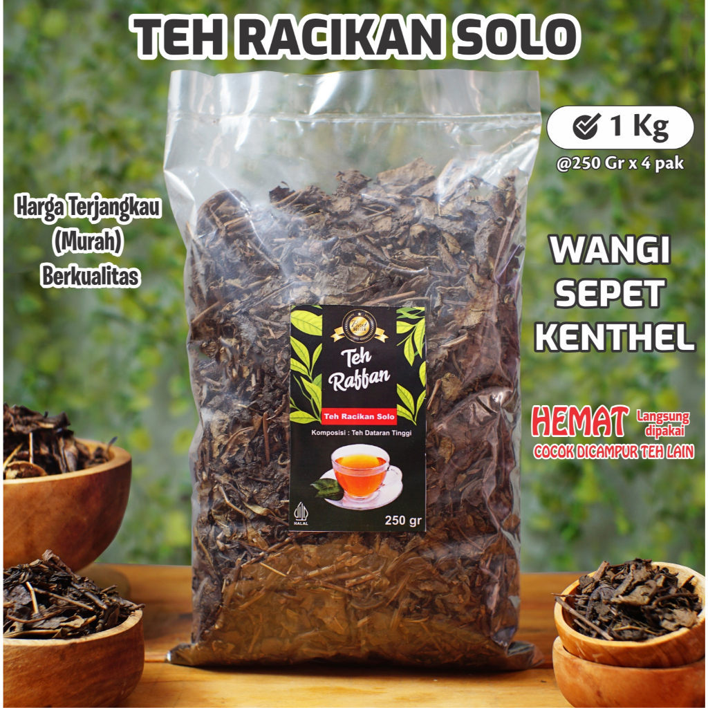 

TEH RAFFAN 1 KG, TEH RACIKAN SOLO, TEH RACIK SOLO, TEH KILOAN MURAH