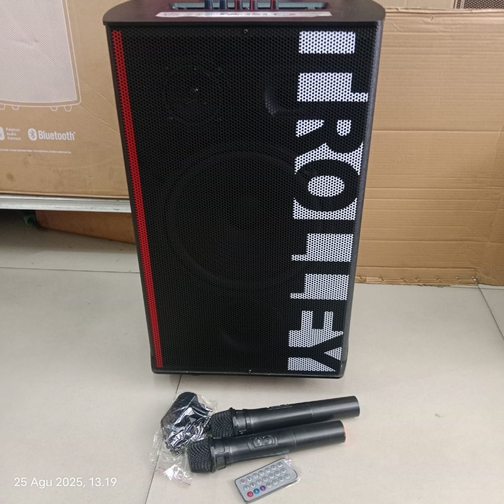 ROADMASTER - Trolley PA 101 Speaker Wireless Karaoke / Free 2 Microphone /Garansi 1 Tahun