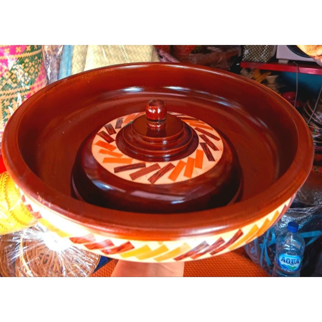 bokor kayu glossy premium// 30cm