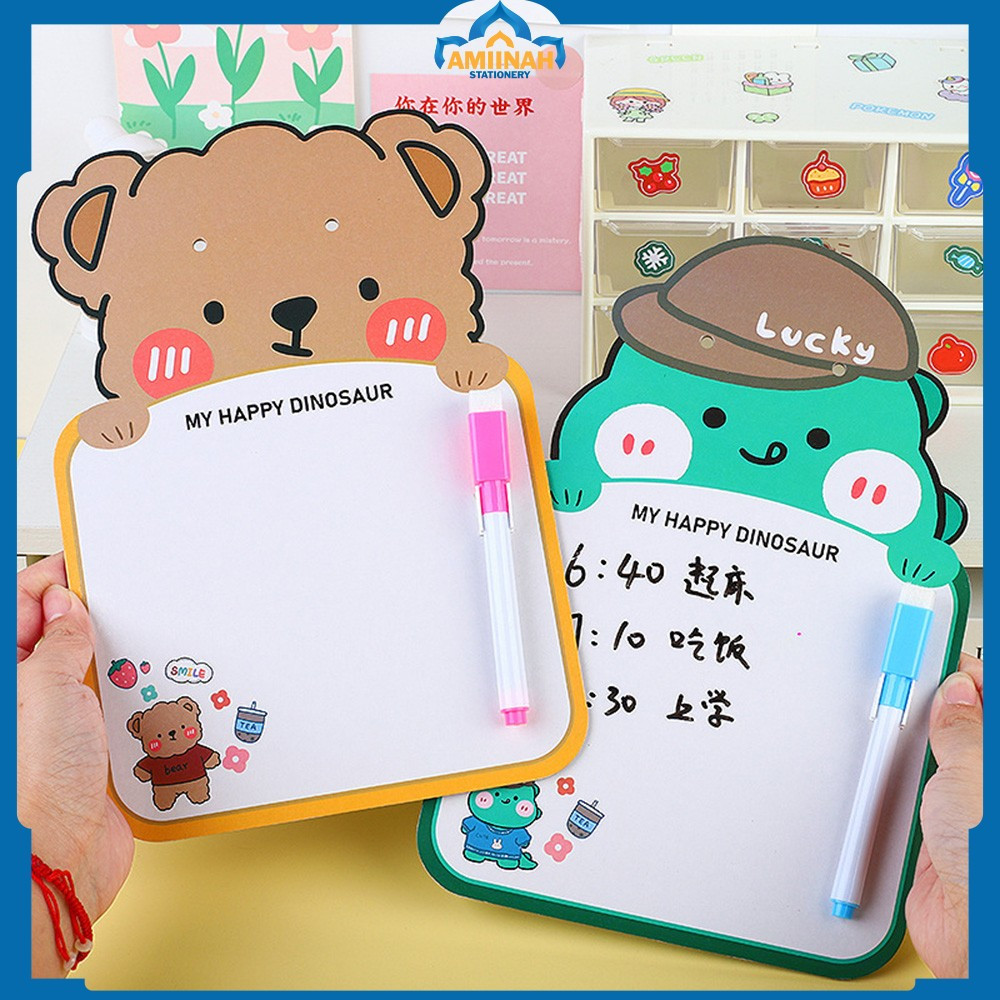 

Mini Board Toy Free Spidol Bisa Dihapus dengan Tali Gantung / Papan Tulis Mini Anak Karakter Lucu / Mainan Edukasi Anak Amiinah Stationery M353