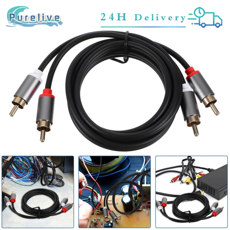 Kabel Audio Profesional Jack RCA 2 To 2 RCA Kabel Power