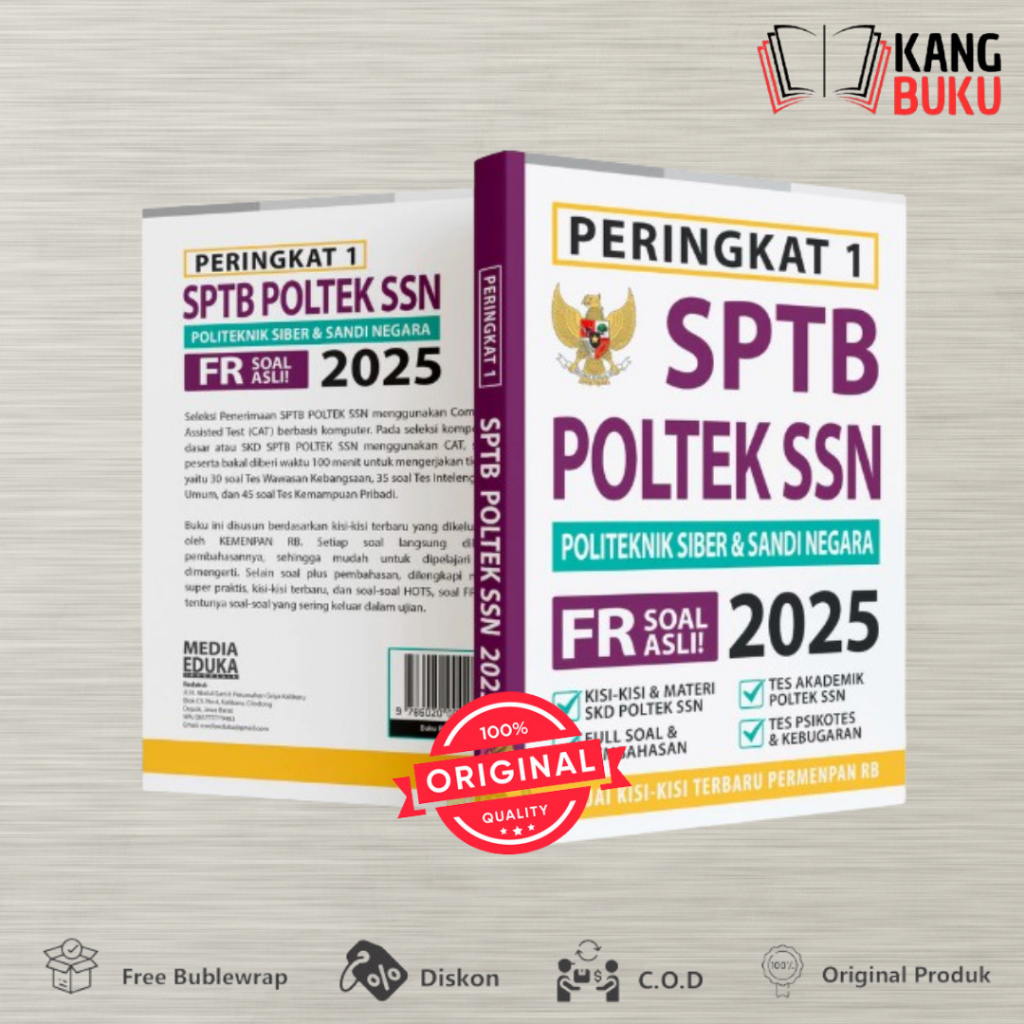 BUKU SPTB POLTEK SSN 2025 - BUKU KEDINASAN 2025 / BUKU SEKOLAH KEDINASAN 2025 - MEDIA EDUKA