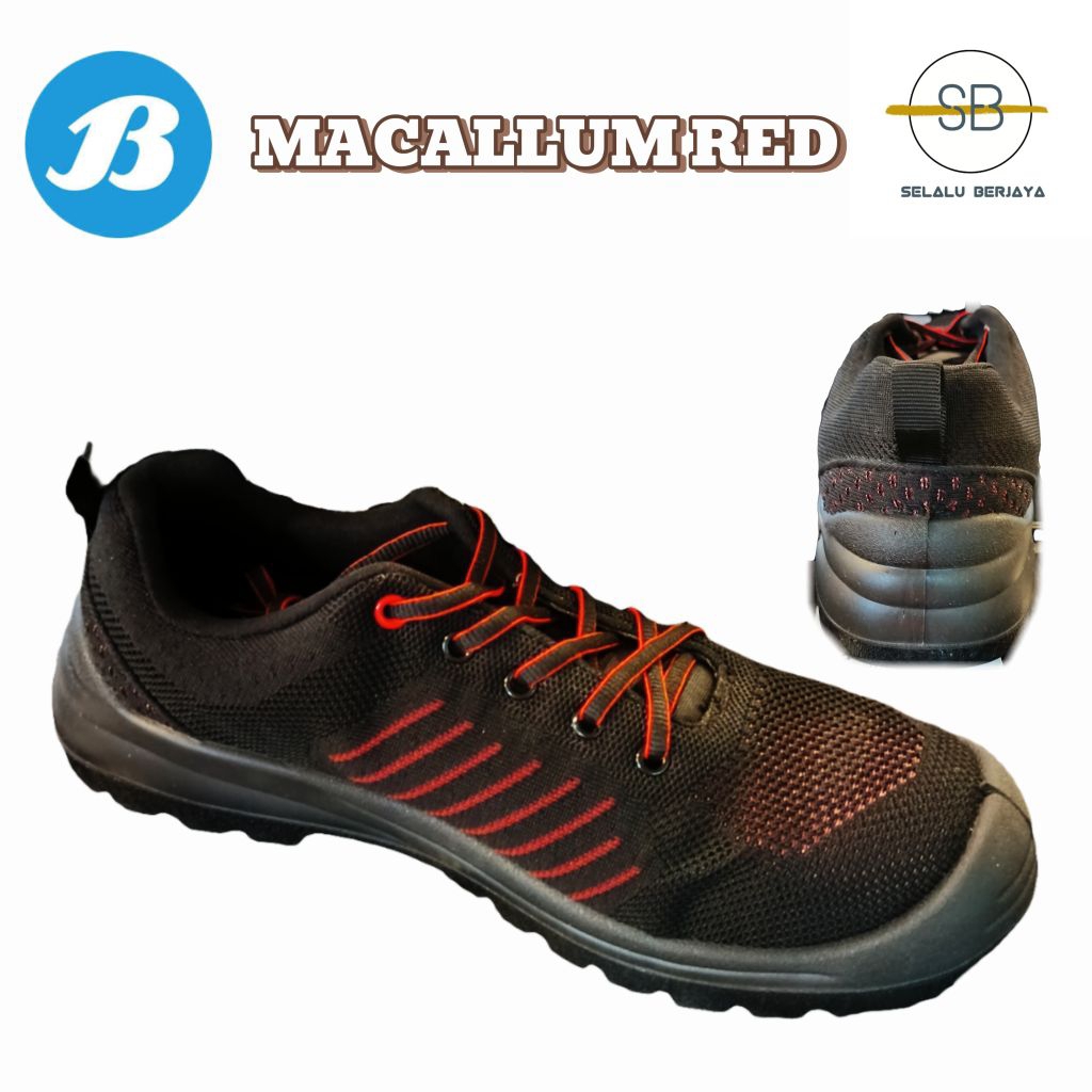 BATA INDUSTRIALS safety shoes MACALLUM RED Sporty model