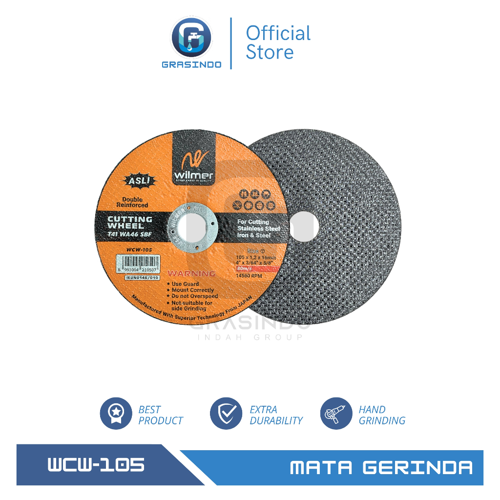 GIG Wilmer Mata Gerinda Potong 4 Inch / Batu Potong Gerinda 4 Inch / Pisau Potong Gerinda 4 Inch