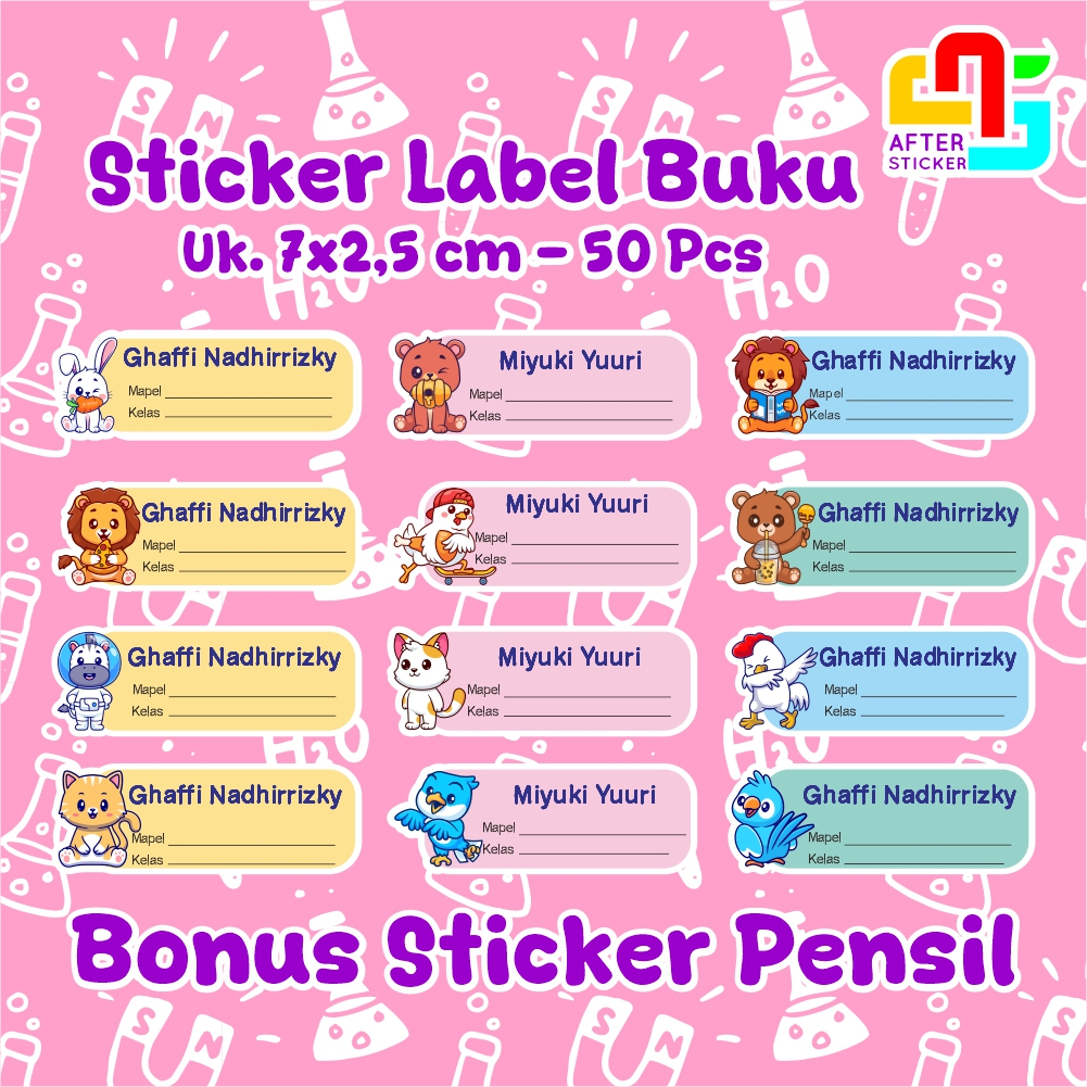 

Isi 50 Pcs Stiker Mapel | Sticker Label Buku | Sticker Nama Buku | Stiker Mata Pelajaran | Viral C